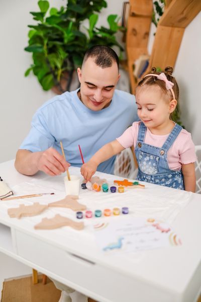 Gift set of wooden toys for coloring "Dino World"