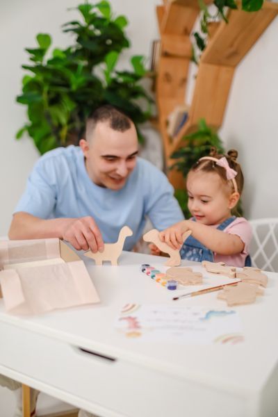 Gift set of wooden toys for coloring "Dino World"