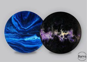 "Сімейний 2 в 1"&ndash; подарунковий набір для творчості Fluid Art (рідкий акрил) 2 основи 30 см 1669473865555 фото