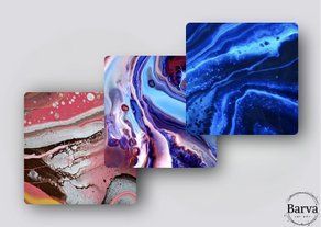 "Сімейний 3 в 1" &ndash; подарунковий набір для творчості Fluid Art (рідкий акрил), три основи 30 см 1669473860444 фото